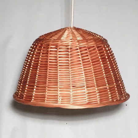 Lámpara mimbre media luna