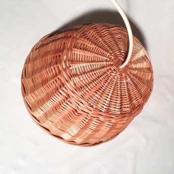 Lámpara mimbre media luna