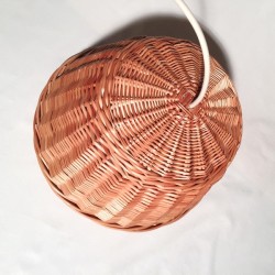 Lámpara mimbre media luna