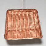 Lámpara mimbre rectangular