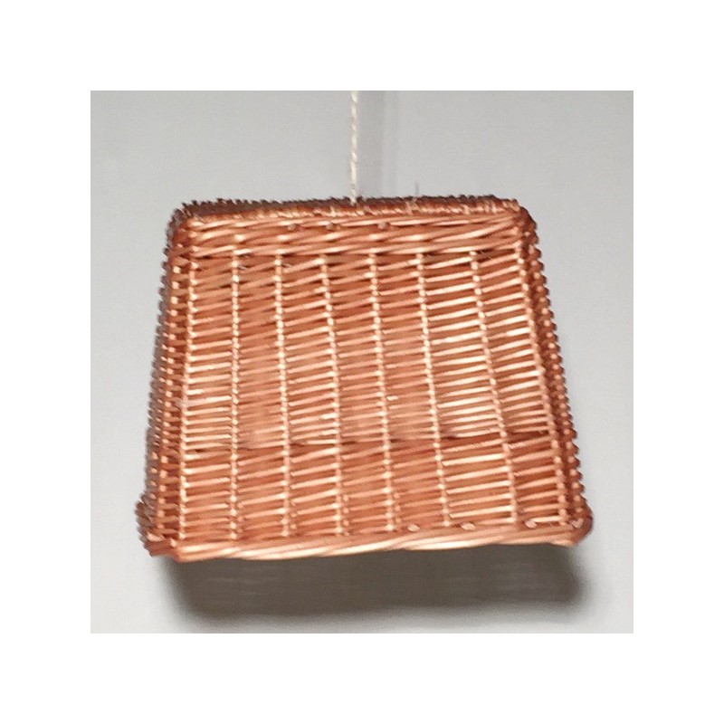 Lámpara mimbre rectangular