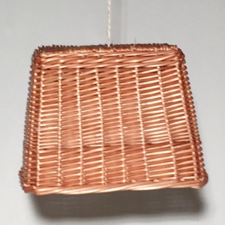 Lámpara mimbre rectangular