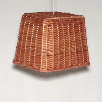 Lámpara mimbre rectangular