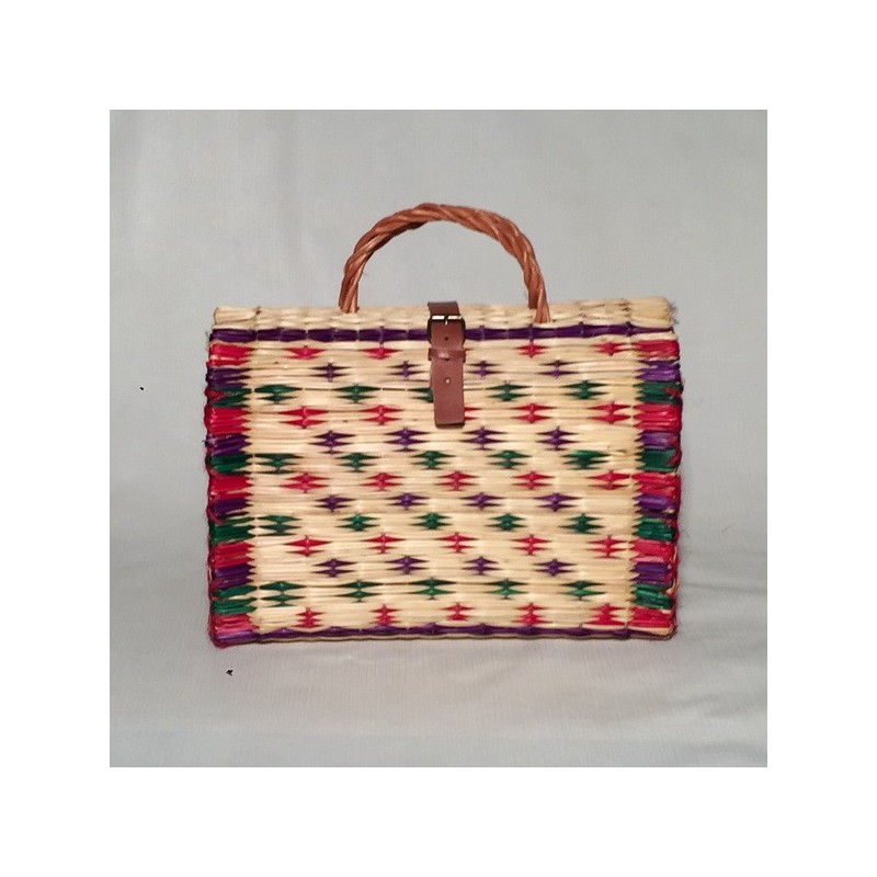 Bolso de junco con cierre