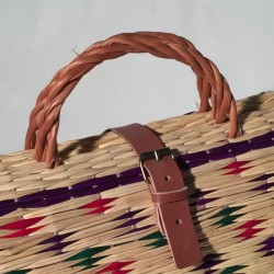 Bolso de junco con cierre
