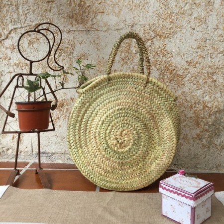 Bolso palma redondo asas de palma