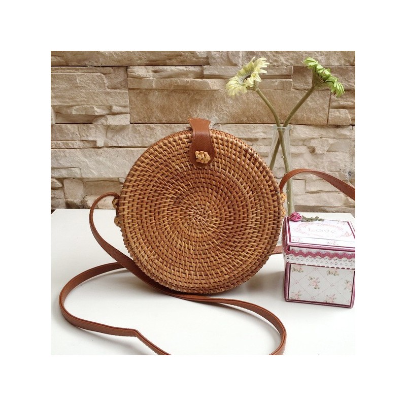 Bolso rattan miel