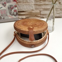 Bolso rattan miel