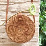 Bolso rattan miel