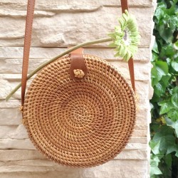 Bolso rattan miel