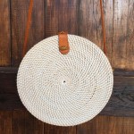 Bolso rattan blanco