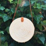 Bolso rattan blanco