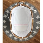 Cuna de juguete vestida