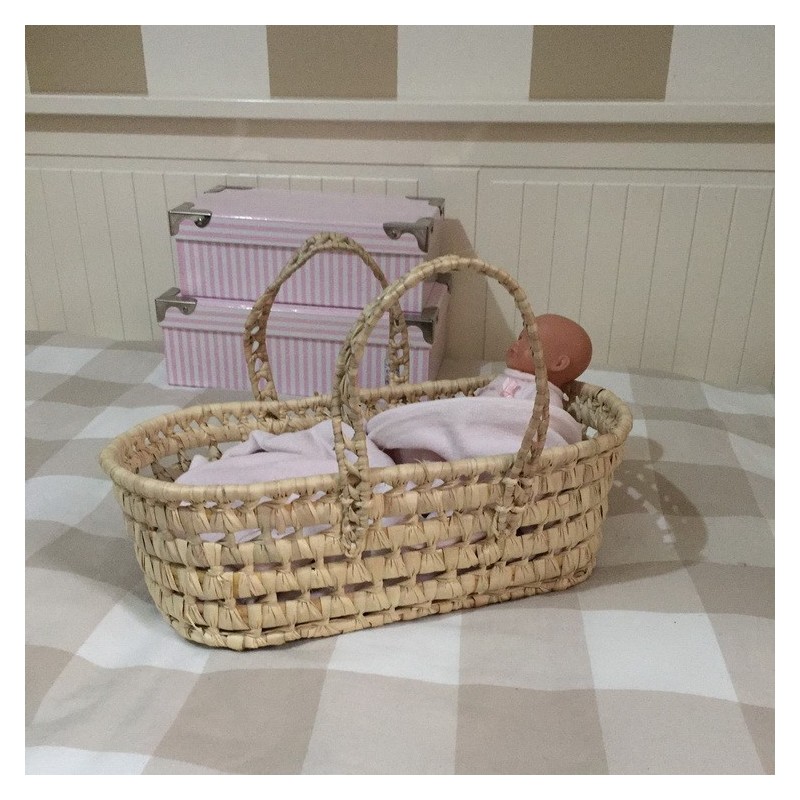 Capazo de palma mini para muñeco