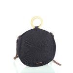 Bandolera de rafia negra