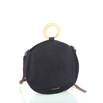 Bandolera de rafia negra