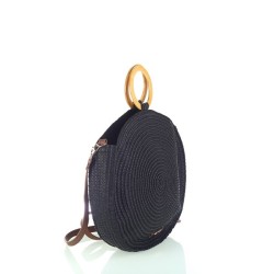 Bandolera de rafia negra