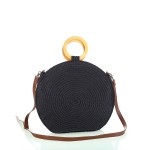 Bandolera de rafia negra