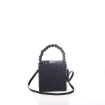 Bolso negro de rafia