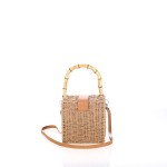 Bolso tostado de rafia