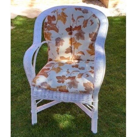 Sillón armadura blanco con tapicería