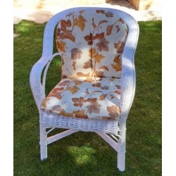 Sillón armadura blanco con tapicería