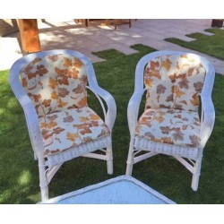 Sillón armadura blanco con tapicería