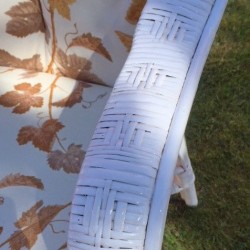 Sillón armadura blanco con tapicería