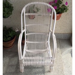 Sillon bambú rollo lacado