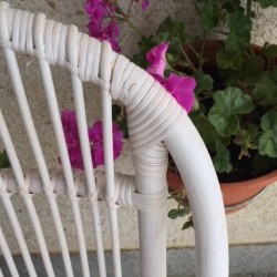 Sillon bambú rollo lacado