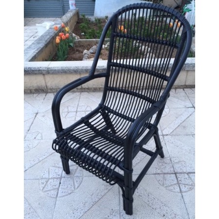 Sillón bambú en negro