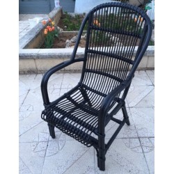 Sillón bambú en negro