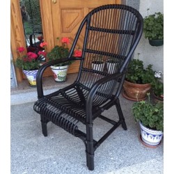 Sillón bambú en negro