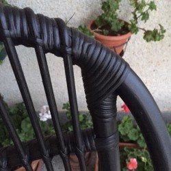 Sillón bambú en negro