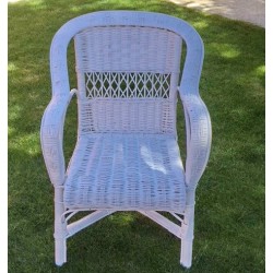 Comprar Sillón armadura rollo lacado blanco en CesteriaGretel.Com