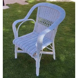 Comprar Sillón armadura rollo lacado blanco en CesteriaGretel.Com