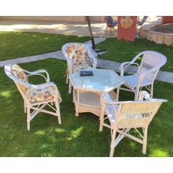 Comprar Sillón armadura rollo lacado blanco en CesteriaGretel.Com