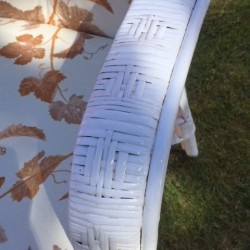 Comprar Sillón armadura rollo lacado blanco en CesteriaGretel.Com