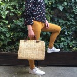 Bolso de junco mediano