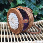 Bolso rattán caracola
