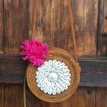 Bolso rattán caracola