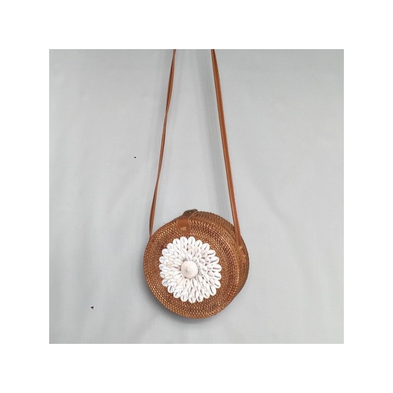 Bolso rattán caracola
