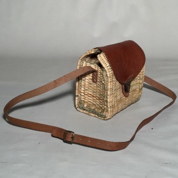 Bolso bandolera junco marrón