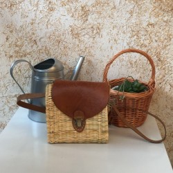 Bolso bandolera junco marrón