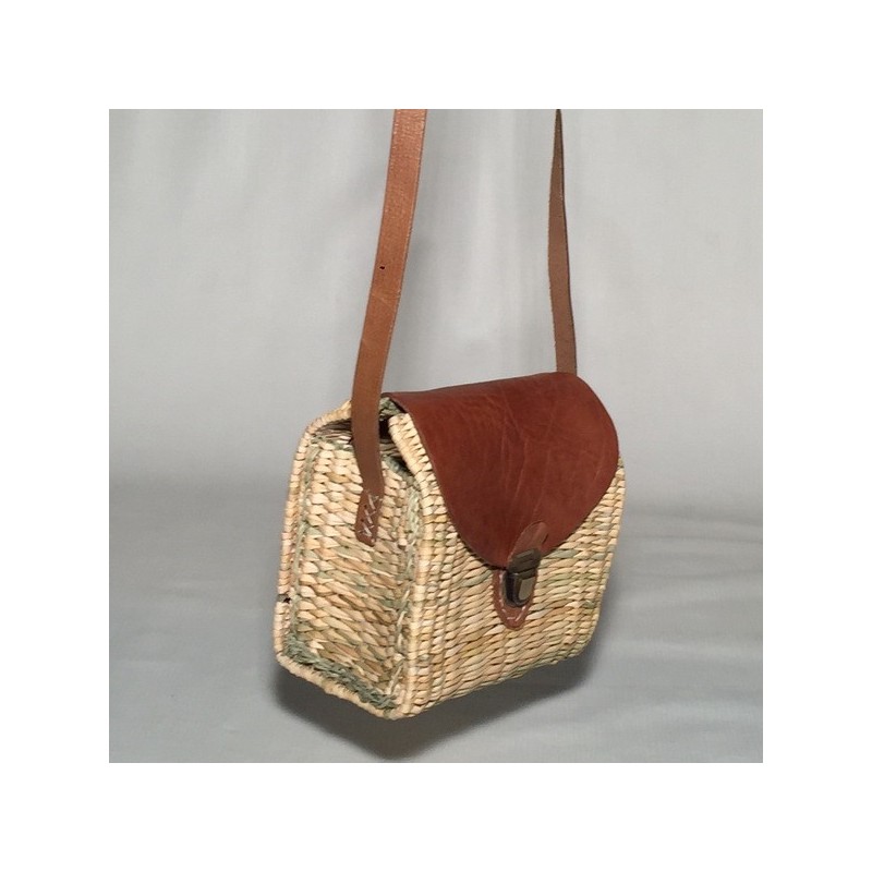 Bolso bandolera junco marrón