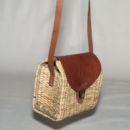 Bolso bandolera junco marrón