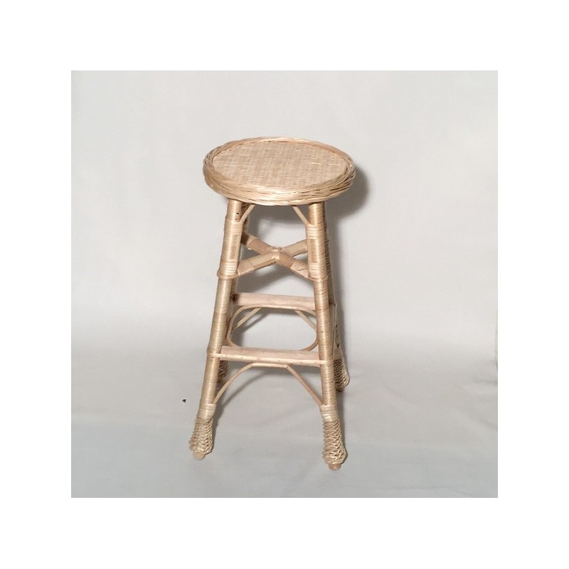 Taburete de barra en mimbre