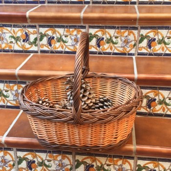 Cesta ovalada bicolor