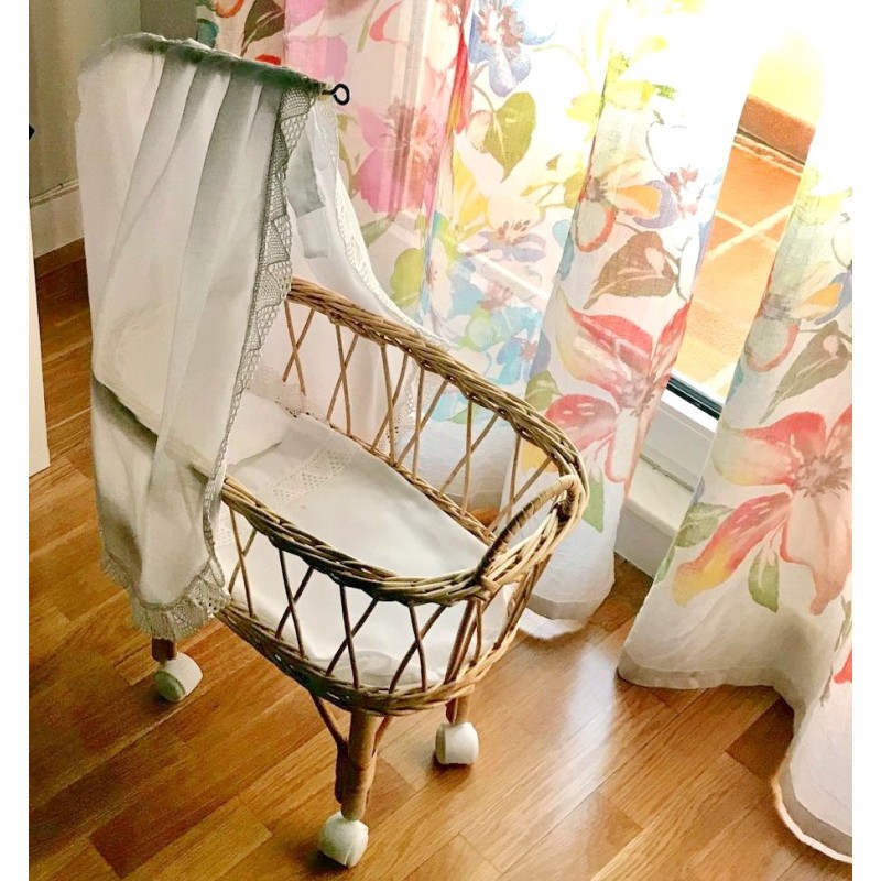 Cunita vestida c/dosel