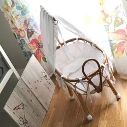 Cunita de caña N-2 c/dosel vestida